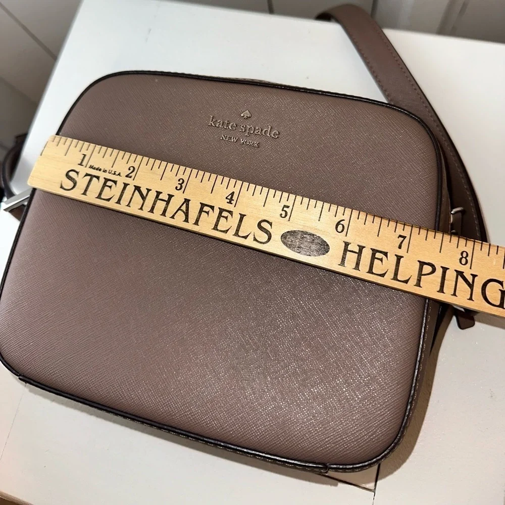 Kate Spade Spring Newbury Crossbody Bag Brown Silver Accents Capsule Wardrobe